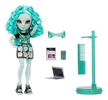 Rainbow High Shadow High Serie 3 - Berrie Skies - Grüne Modepuppe - Modisches Outfit und mehr als 10 Bunte Spielaccessoires - Ideal für Kinder von 4-12 Jahren und Sammler im Sale